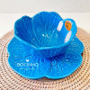 TAÇA  COUVE AZUL TURQUESA