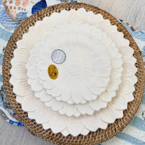 Prato 15cm Girassol Branco