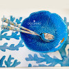 Saladeira Couve Azul Turquesa