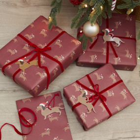 Kit Papel, Fitas e Etiquetas Natal