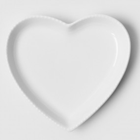 Prato Coração Branco
