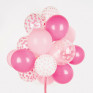 5 Balões Confetis Rosa Impresssos