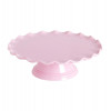 Prato Bolo Rosa Ondas Melamina - 27,5cm