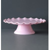 Prato Bolo Rosa Ondas Melamina - 27,5cm