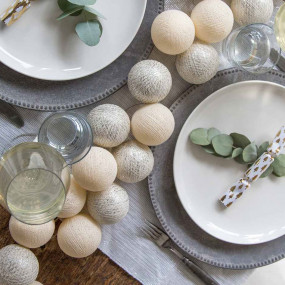 Grinalda Cotton Balls Silver Vanilla 10 Bolas