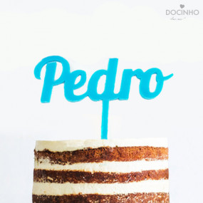 Topo Acrílico 1 Palavra Lettering 2