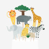 Topo Bolo Animais Selva