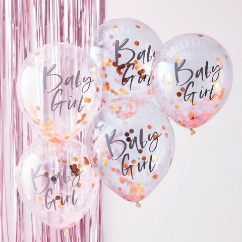 5 Balões Baby Girl
