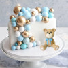 Toppers Bolas Azul Bebé - conj.20