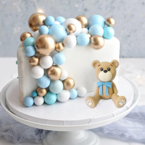 Toppers Bolas Azul Bebé - conj.20