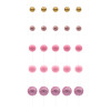 Toppers Bolas Rosa Claro, rosa glitter e ouro - conj.20