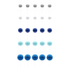 Toppers Bolas Azul e Prata - conj.20