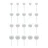 Toppers Bolas Glitter Branco - conj.20